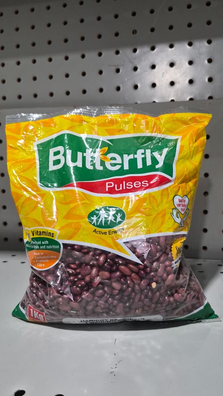 Butterfly Haricot Beans Red (Wairimu Beans) 1Kg
